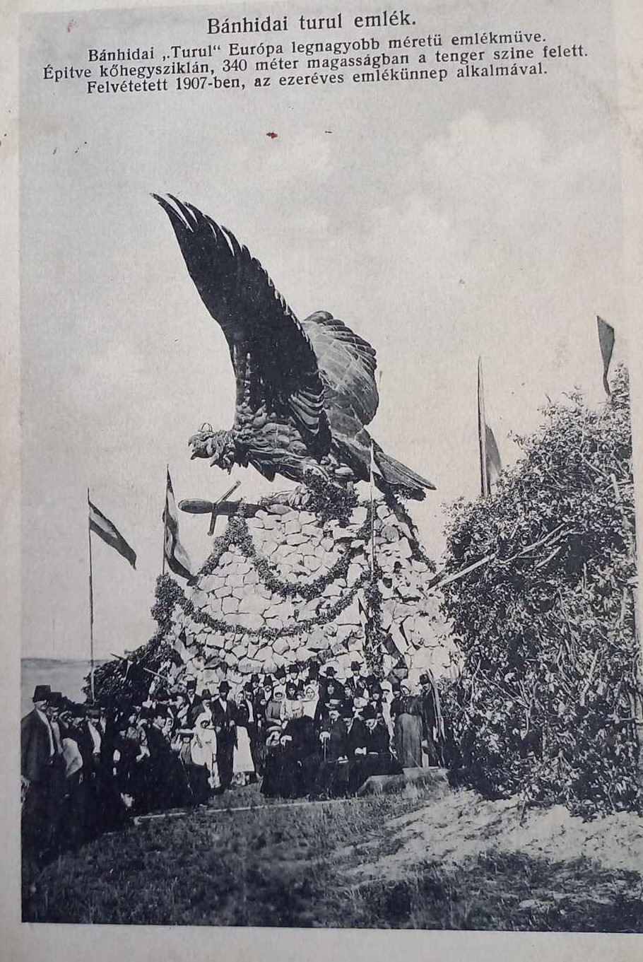 Turul szobor  avatási ünnepsége